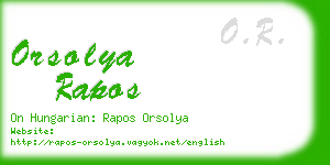 orsolya rapos business card